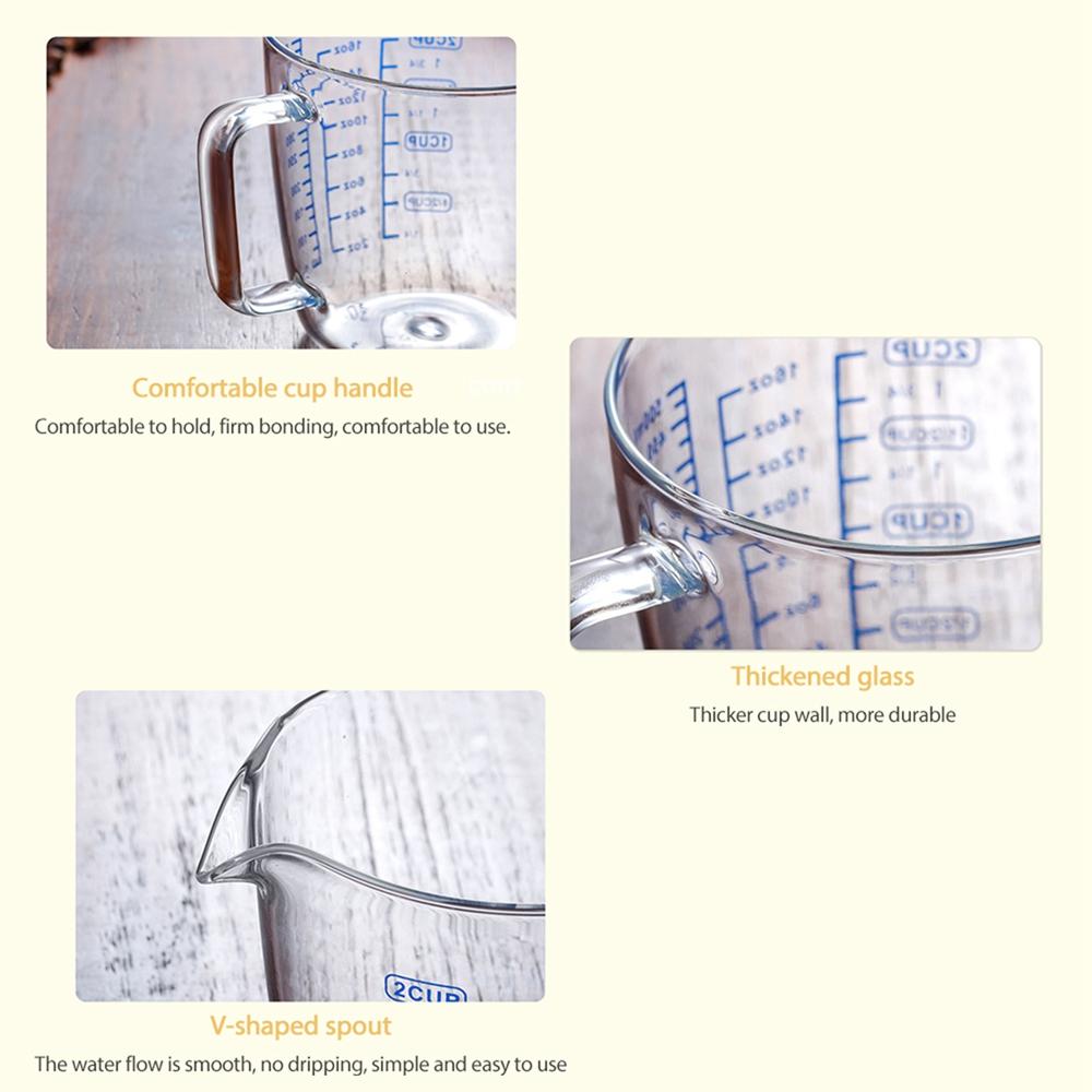 Стеклянные мерные стаканчики с носиками, чашка для эспрессо, стеклянная термостойкая ручка, прозрачная шкала, кувшины для измерения унций, кружка для смешивания для бара