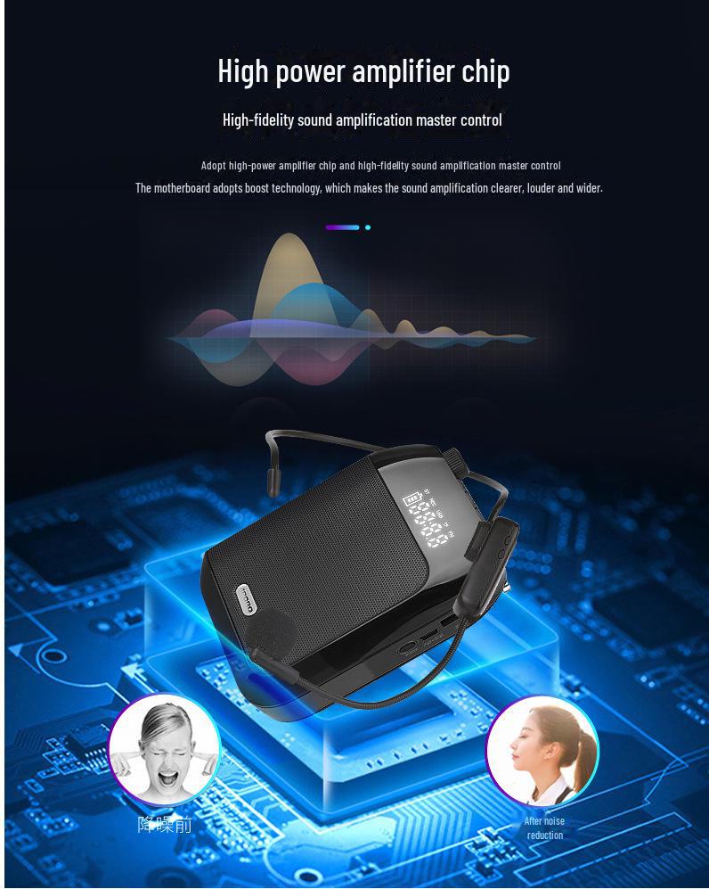 Беспроводной Bluetooth-динамик APOROT9UHF — портативный, мощный, с автоматическим подключением, для гидов и преподавателей