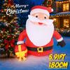 5.91FT Inflatable Toy Santa Claus Gift Box with LED Lit Xmas Yard Party Decoration Christmas Home Supplie Ornament Festive Gift