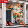 2D Flat, 2D Flat Thanksgiving Autumn Pumpkin Happy Autumn Garden Flag_2 (1)- Outdoor Garden Flag Double-sided Home Decoration Courtyard Decoration Out