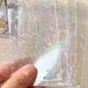 Girls Coco Adhesive Poca Sleeve Hologram OPP Transparent Envelope Frame Holder Top Loader Photo Card Decoration, 6. Mother-of-pearl, 50 Sheets