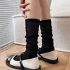 2 Pairs Summer and Autumn Slim MIddle Tube Women's Socks Pure Color Pile Up Versatile Mesh Female Long Sock