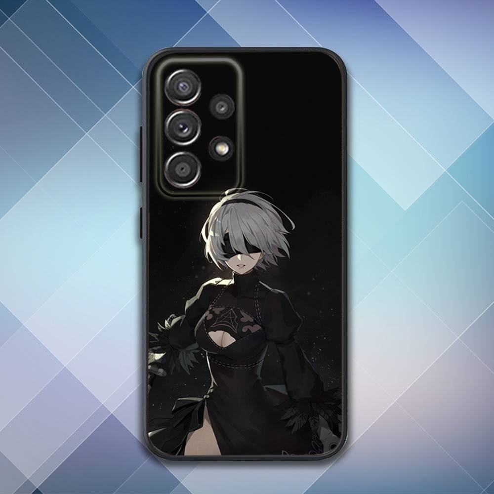 Чехол для телефона N-Nier 2B A-Automata для Samsung S25,S24,S21,S22,S23,S30,Ultra,S20,Plus,Fe,Lite,Note,10,9,5G Черный