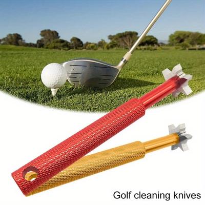 1 шт. 6 лезвий Iron Wedge Face Golf Irons и точилка Wedge Face Groove, очиститель, выдвижная катушка, нож для чистки гольфа для VU Square