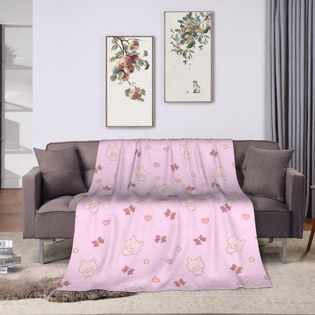 Warm Soft BlanketGirls Boys Camping A-Asamimichaan Throw Blanket Flannel Bedspread For Home Decor Fluffy Sofa Bed Cover