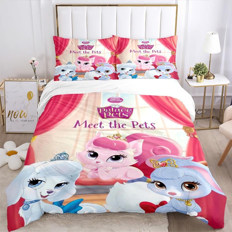 Palace Pets Royal Print 3Pcs Bedding Setduvet Cover With 2 Bedropillowcase Home Birthday Gift