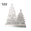 Desktop Decoration Candle Holder, Candlestick Base with Hollow Elk Christmas Tree Design, 3D Printed Matte White Ornament for Festive Home Table Decor