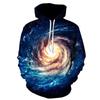 Starlit Sky Pattern Hoodie For Men Women Planet Space 3D Print Sweatshirts Casual Hoodies Pullover Long Sleeves Loose Streetwear