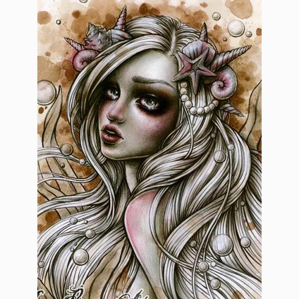 Vampire Gothic Girl Diamond Mosaic 5D DIY Diamond Embroidery Dark Woman Art Cross Stitch Kits Crystal Full Drill Crafts Decor