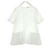 Beauty Products Short Sleeve Blouse XS White Pleated Hem Women Used