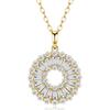 WUIHA Vintage 100% 925 Sterling Silver Round Cut Real GRA Moissanite Diamond Pendant Necklace Wedding Engagement Fine Jewelry
