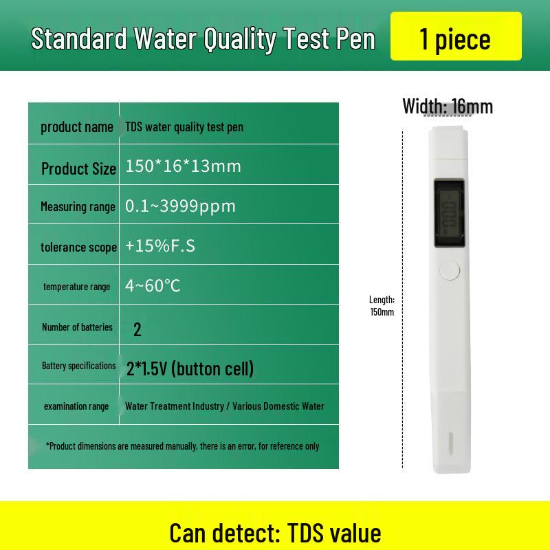 Portable TDS EC Conductivity Meter: 3-in-1 Pure Water Quality Tester