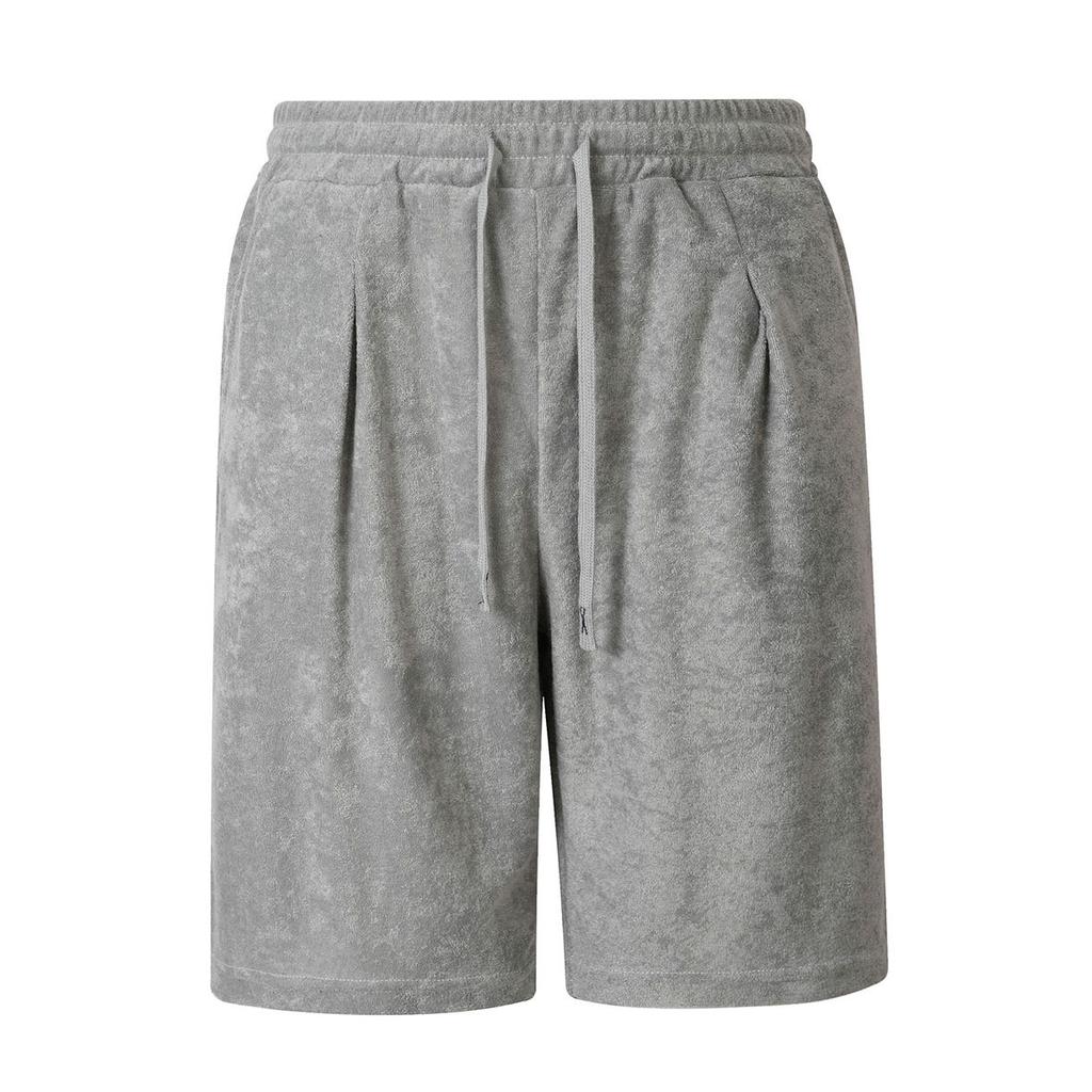 Men S Loose Solid Jacquard Trendy Outdoor Casual Sports Summer Shorts