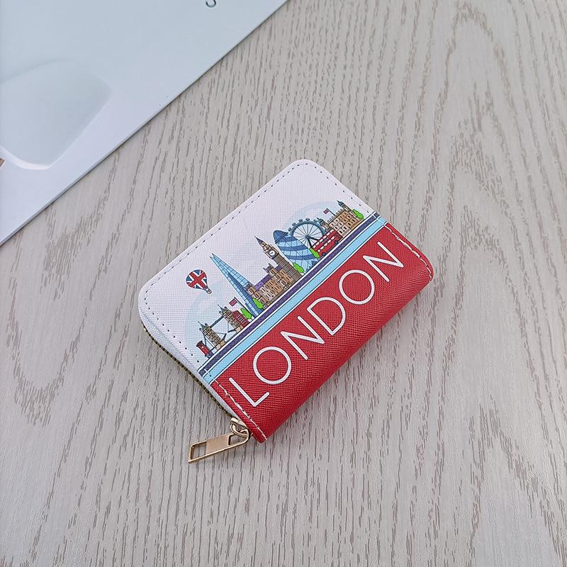 Женский мультяшный мини-кошелек в корейском стиле и держатель для карт на молнии, кошелек для монет