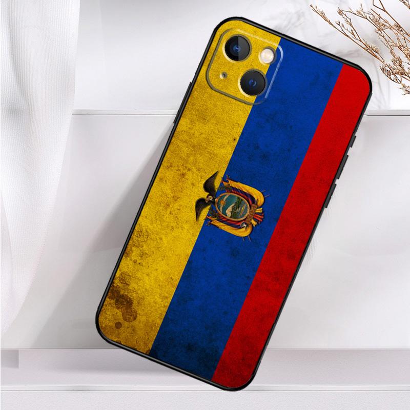 Ударопрочный чехол с флагом Эквадора для iPhone 17 11 14 15 16 Pro Max Plus 12 13 Mini 16e 17 Air Чехол для телефона