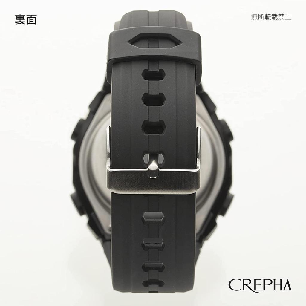 Цифровые мужские часы из черного уретана [Clefer], Радиоуправляемые, Солнечные, Перезаряжаемые, Ремешок, FDM7862-OR