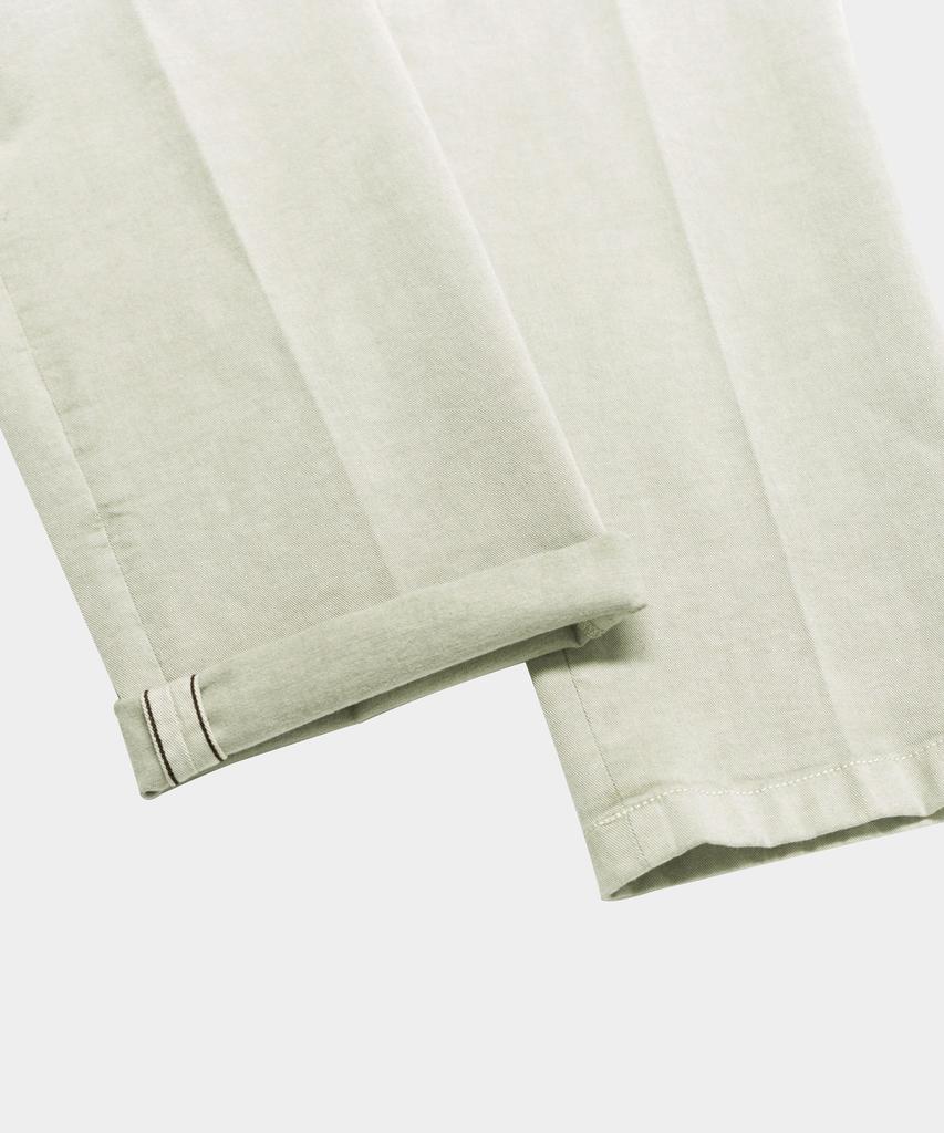 BIRBANTE Natural Garment-Dyed Stretch Pants - Ecru