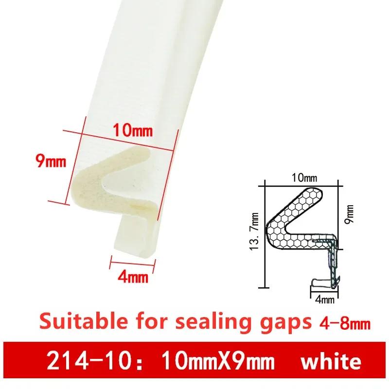 PU Foam Sound Proof Weather Draught Excluder Seal Door Window Gap Insulation V Type Strips for 8 Sizes to Choose