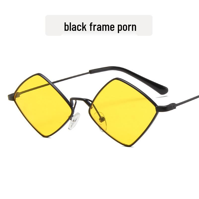 2020 Европейские и американские ретро неправильные металлические солнцезащитные очки с бриллиантами