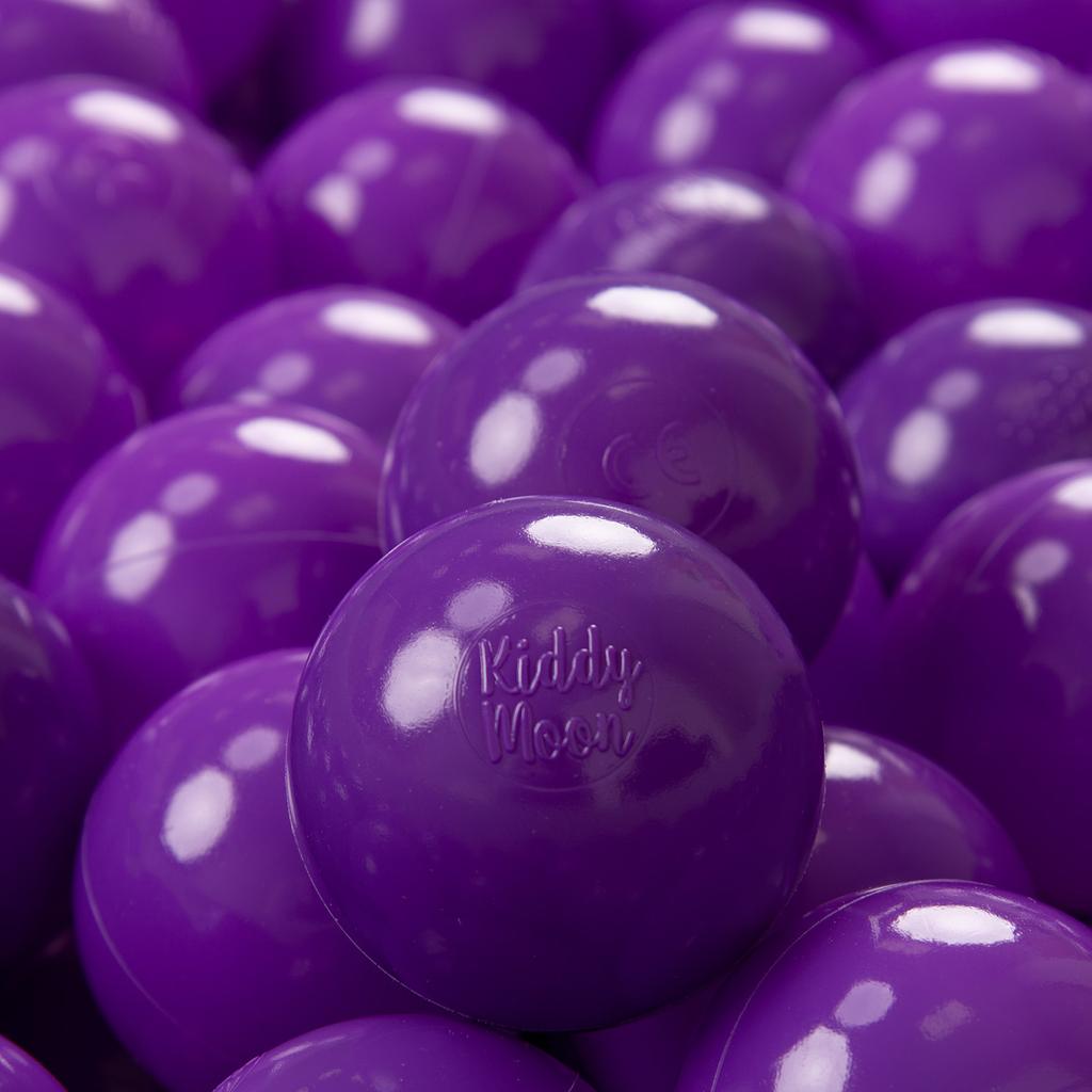 Kiddymoon plastikowe piłeczki 7cm fiolet 700 zabawka zestaw kulek