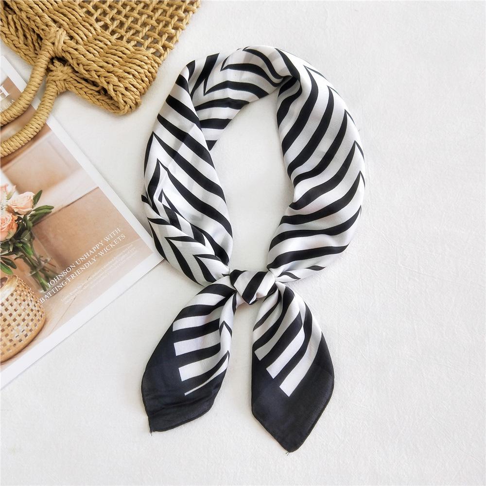 Модный декоративный шарф, повязка для волос, резинка для волос 70, маленький квадратный шарф, шелковый шарф, женский весенне-осенний универсальный маленький шарф, профессиональный шарф