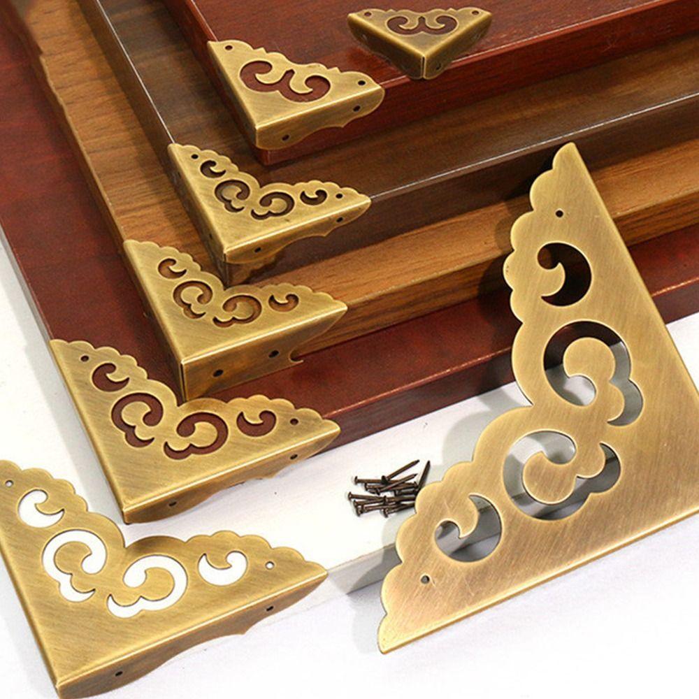 Brass Guard Antique Case Corner Bracket For Furniture Hardware Edge Cover Corner Corner Protector
