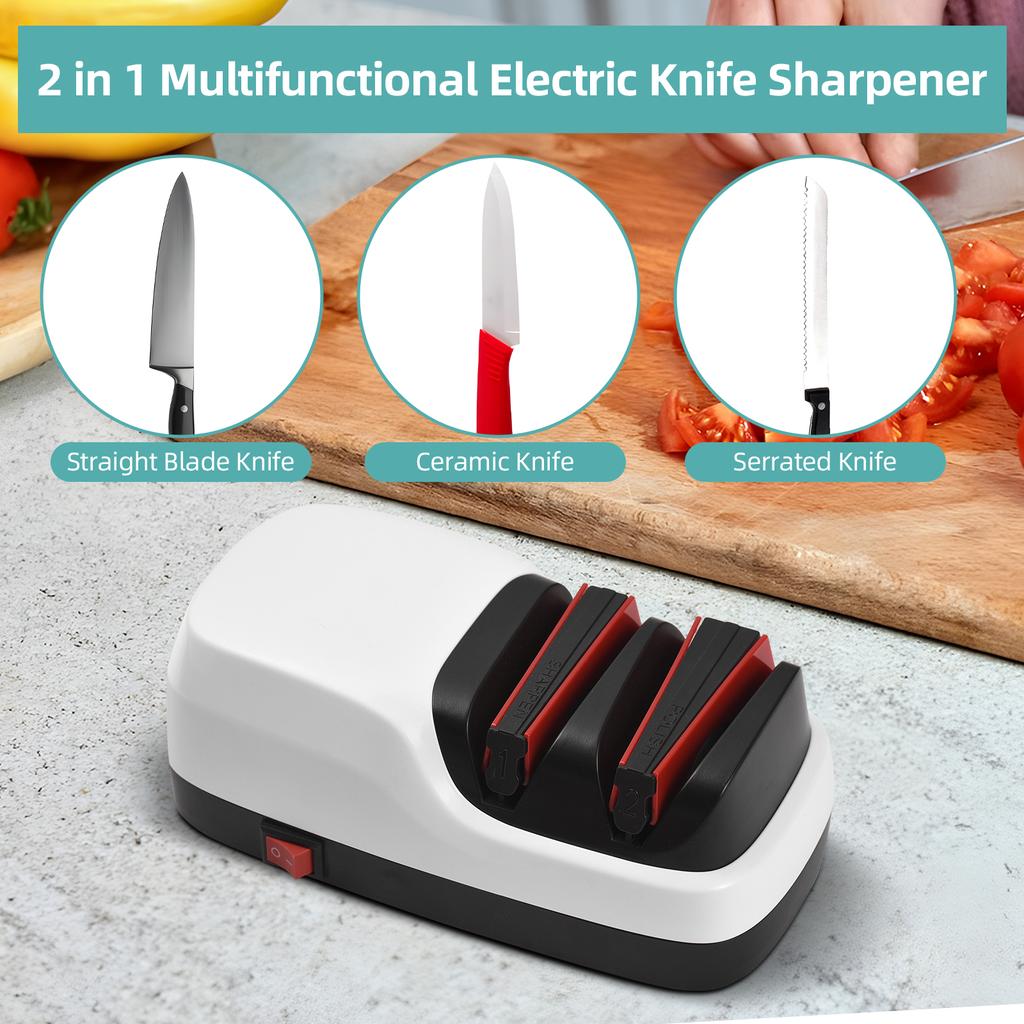 Электрическая точилка для ножей 2-ступенчатая система заточки ножей для быстрой заточки и полировки ножей