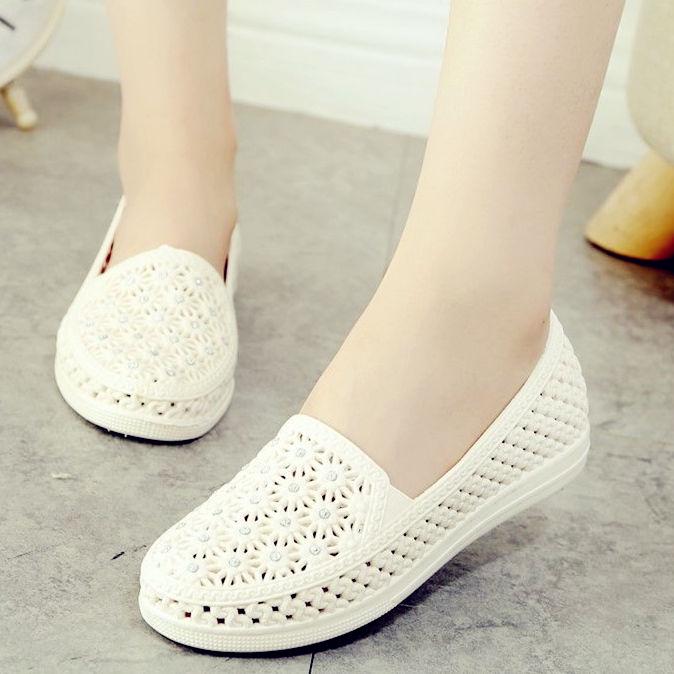 Пара обуви, женские дышащие сандалии с отверстиями для пар, пляжная обувь с отверстиями