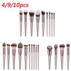 4/9/10 шт. деревянная основа, косметическая кисть для бровей, теней для век, наборы кистей для макияжа, инструменты