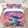Stitch'S Magical Garden Print 3Pcs Bedding Setduvet Cover With 2 Bedropillowcase Home Birthday Gift