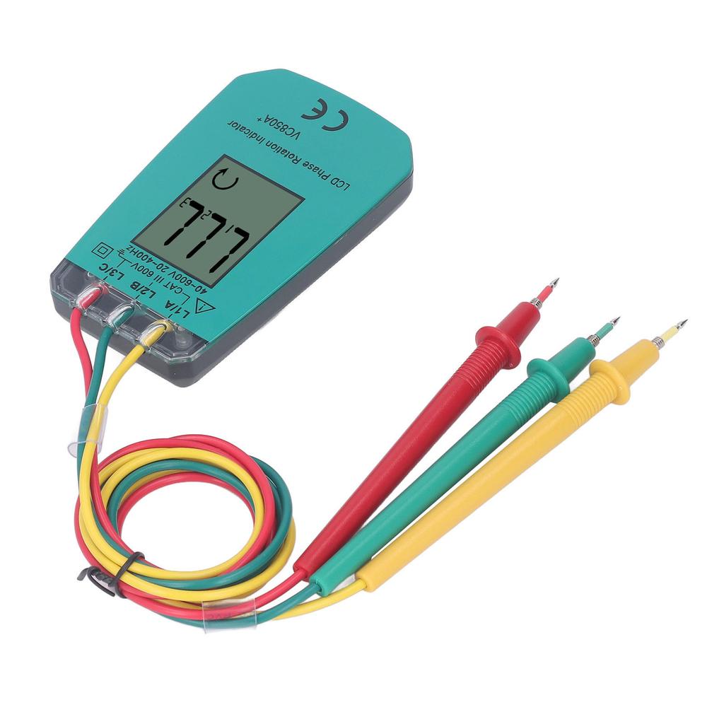 3-фазный тестер последовательности фаз с ЖК-дисплеем, детектор чередования фаз, измеритель 40?600 В для тестирования