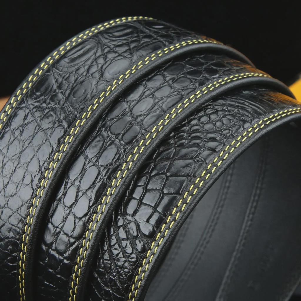 Ремень из натуральной крокодиловой кожи, устойчивый к растяжению, повседневный, универсальный, деловой стиль, ширина 3,8 см