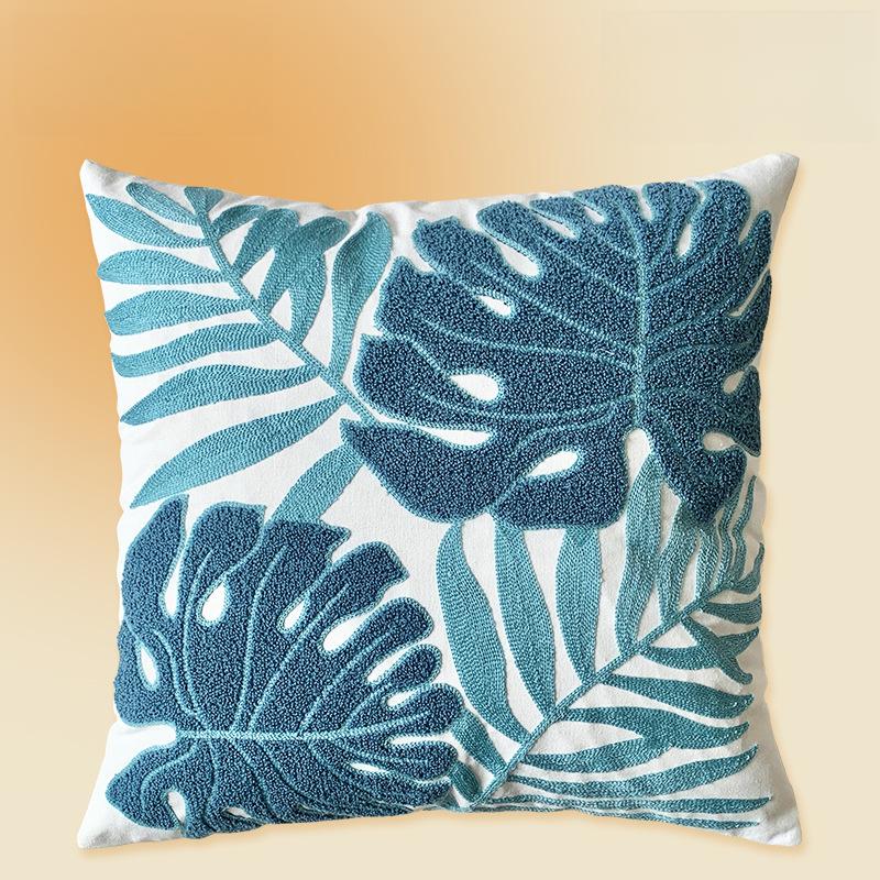 WTEMPO Зеленый лист Подсолнух Гостиная Диван Вышивка Подушка Наволочка