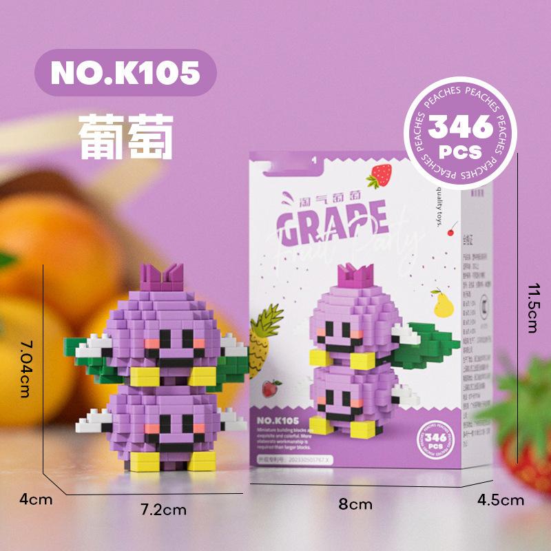 Конструктор Fruit 3D, модель торта и еды, мини-кирпичики, строительные блоки, игрушки для детей от 7 до 10 лет и взрослых.