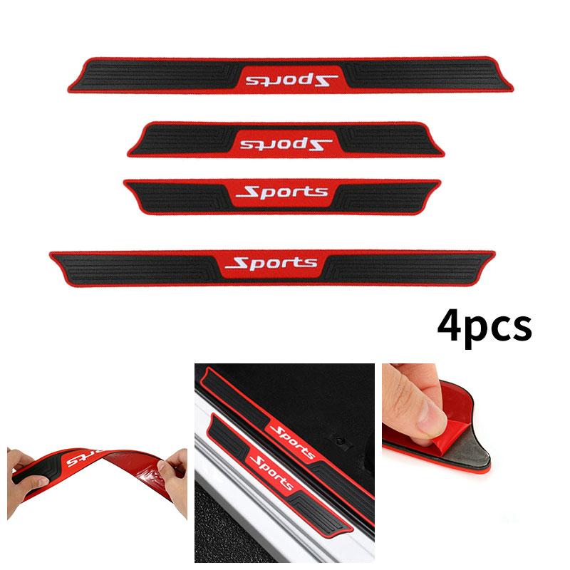 Накладка на порог автомобиля, накладка на панель, защитная панель, внутренняя резиновая полоса, 4 шт.