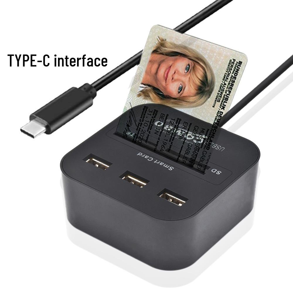 USB 2.0 Type-C считыватель смарт-карт: Универсальное решение для карт IC, банковских карт, SIM-карт, удостоверений личности и CAC