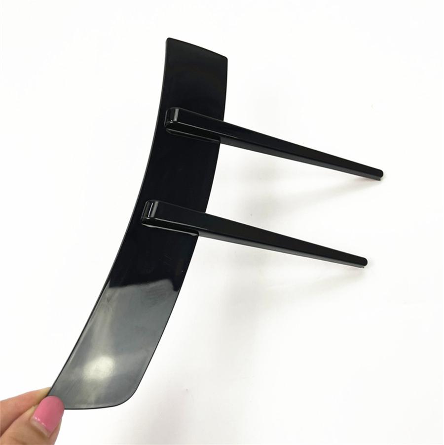 Pair Décor Car Side Fender Wing Shark Fin Badge Bonnet Car Sticker Glossy Black