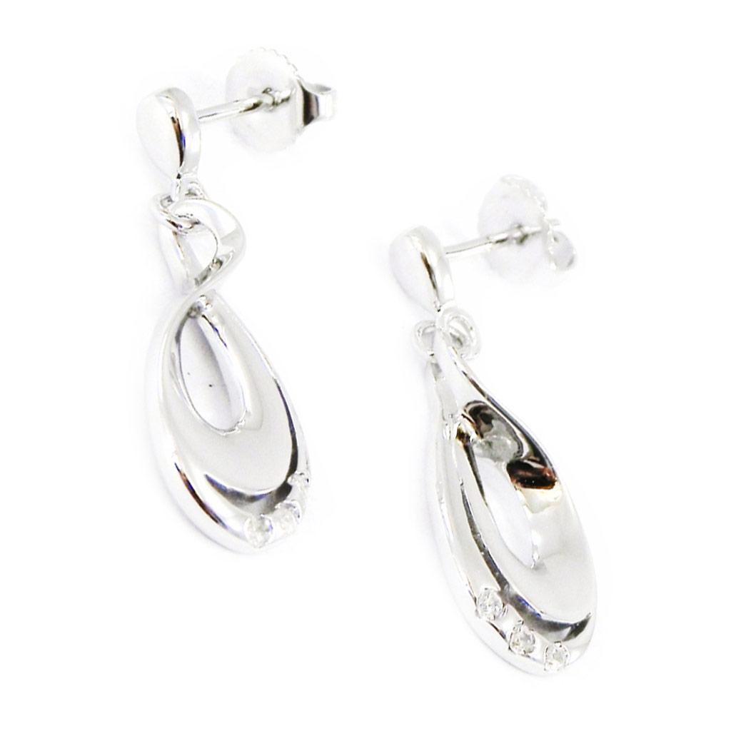 Altesse [I2932] - Серебряные серьги «Câlin», белые