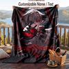 Custom Text Flannel Throw Blanket, Lightweight Cozy Bed Sofa BlanketGenshin Impact