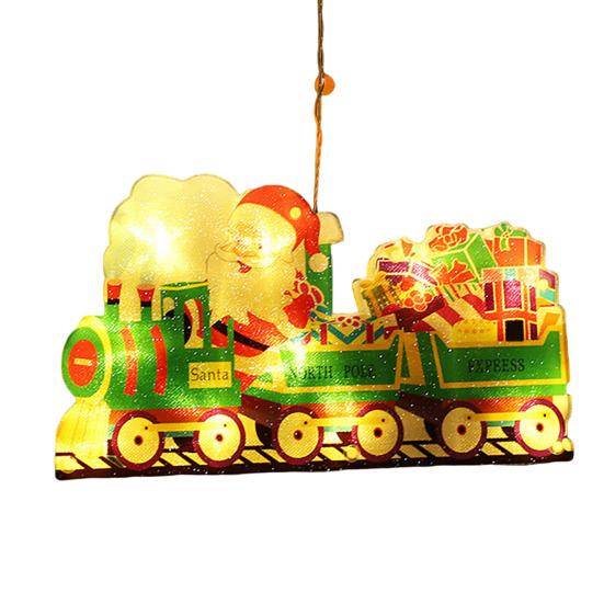 Светодиодные рождественские гирлянды на присосках, подвесные светильники в виде Санта-Клауса, лося, звезды, сезонные знаки, работающие от батареек, лампы на присосках