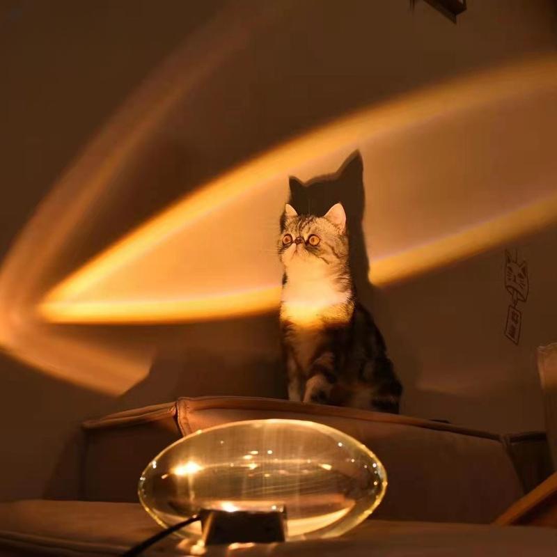 Один светильник Четыре цвета Sky Eye Crystal Маленькая настольная лампа Sunset Projection Led настольный светильник Egg маленький Ночной светильник Atmosphere