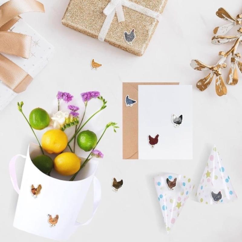 500 шт. Креативная рулонная клейкая лента с курицей, Наклейки с граффити животных, Наклейки для чехла ноутбука, Наклейки для рабочего стола, Наклейки для стакана с водой