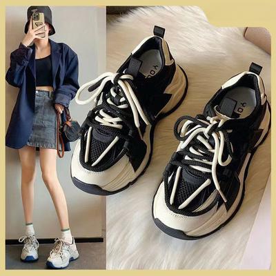 Весна и осень Новые папины туфли женские с толстой подошвой Увеличенные повседневные универсальные студенческие маленькие кроссовки женские Ins Fashion