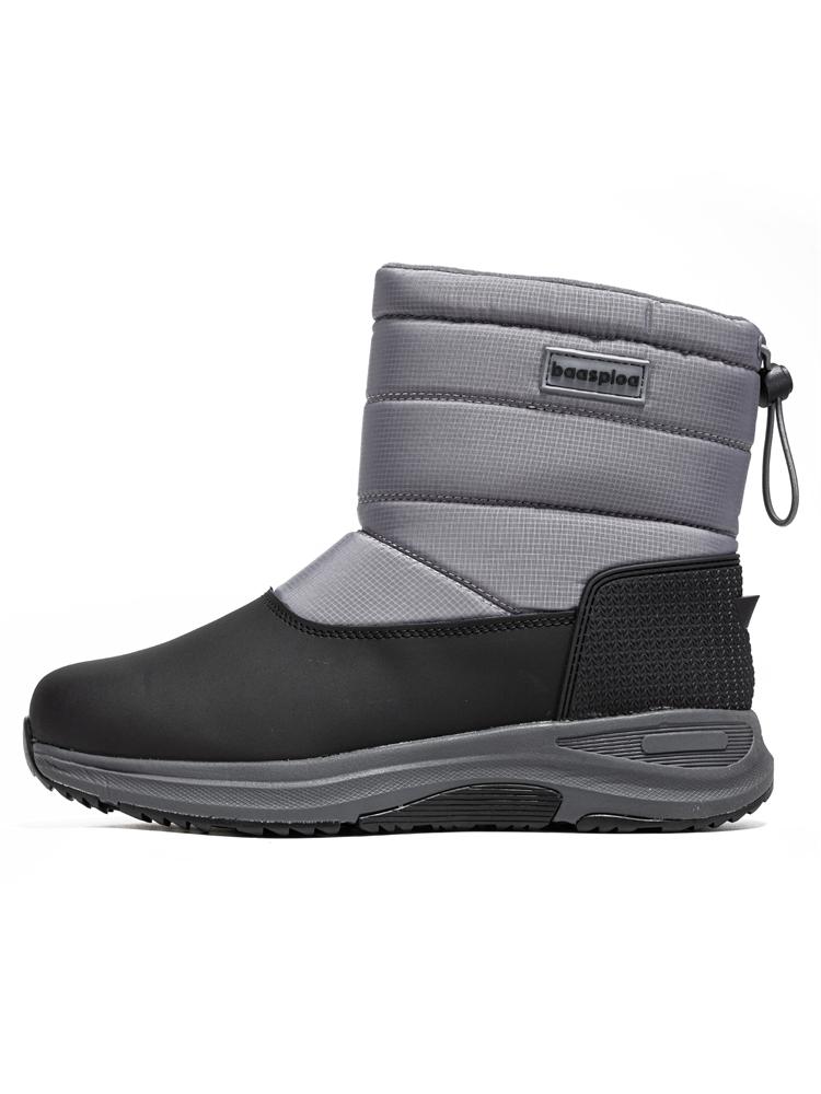 BAASPLOA Мужская зимняя обувь из хлопка, водонепроницаемая искусственная кожа, теплые кроссовки, нескользящая мужская обувь для пеших прогулок, мужские уличные теплые и флисовые зимние ботинки для мужчин