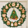 Special Shaped Diamond Painting Wall Decor Wreath Xmas Tree Christmas Diamond Art Painting Garland Double Penguin with LED Light