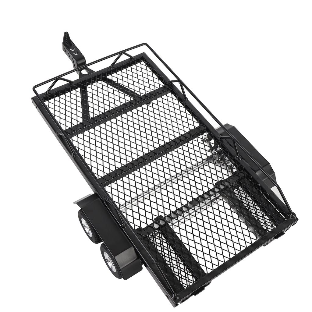 Металлический прицеп-платформа с крюковой сцепкой Сверхпрочный Высокая стабильность RC Двухосный Металлический прицеп-платформа