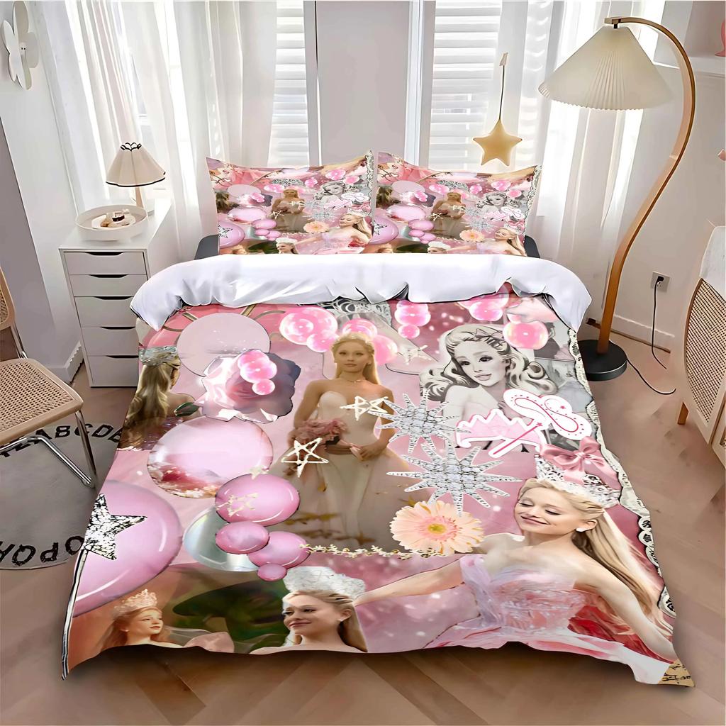 Movie Wicked Witch Bedding Sets 3D Printed Duvet Cover Set No Filler Skin Friendly Princess Witch Birthday Gift Bedroom Decor