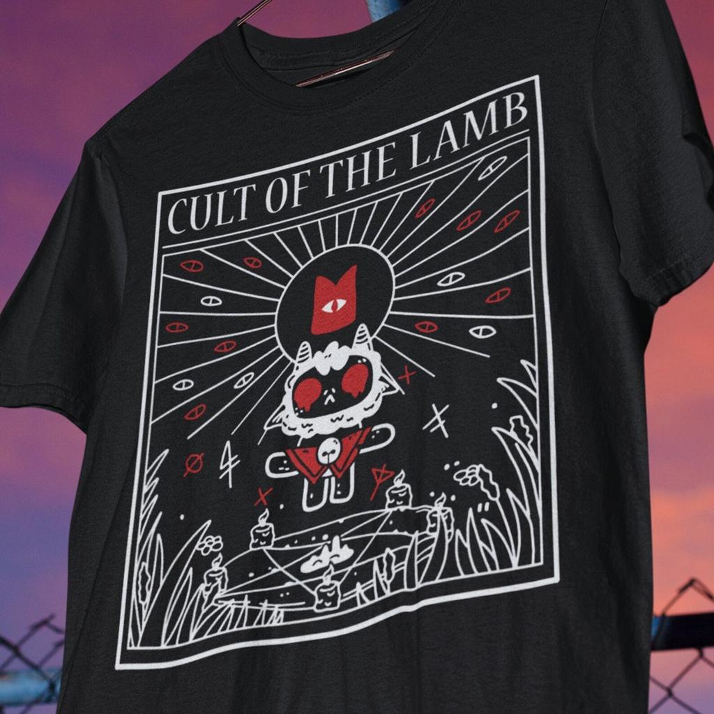 Футболка Cult Of The Lamb, Подарок для инди-геймера, Унисекс футболка
