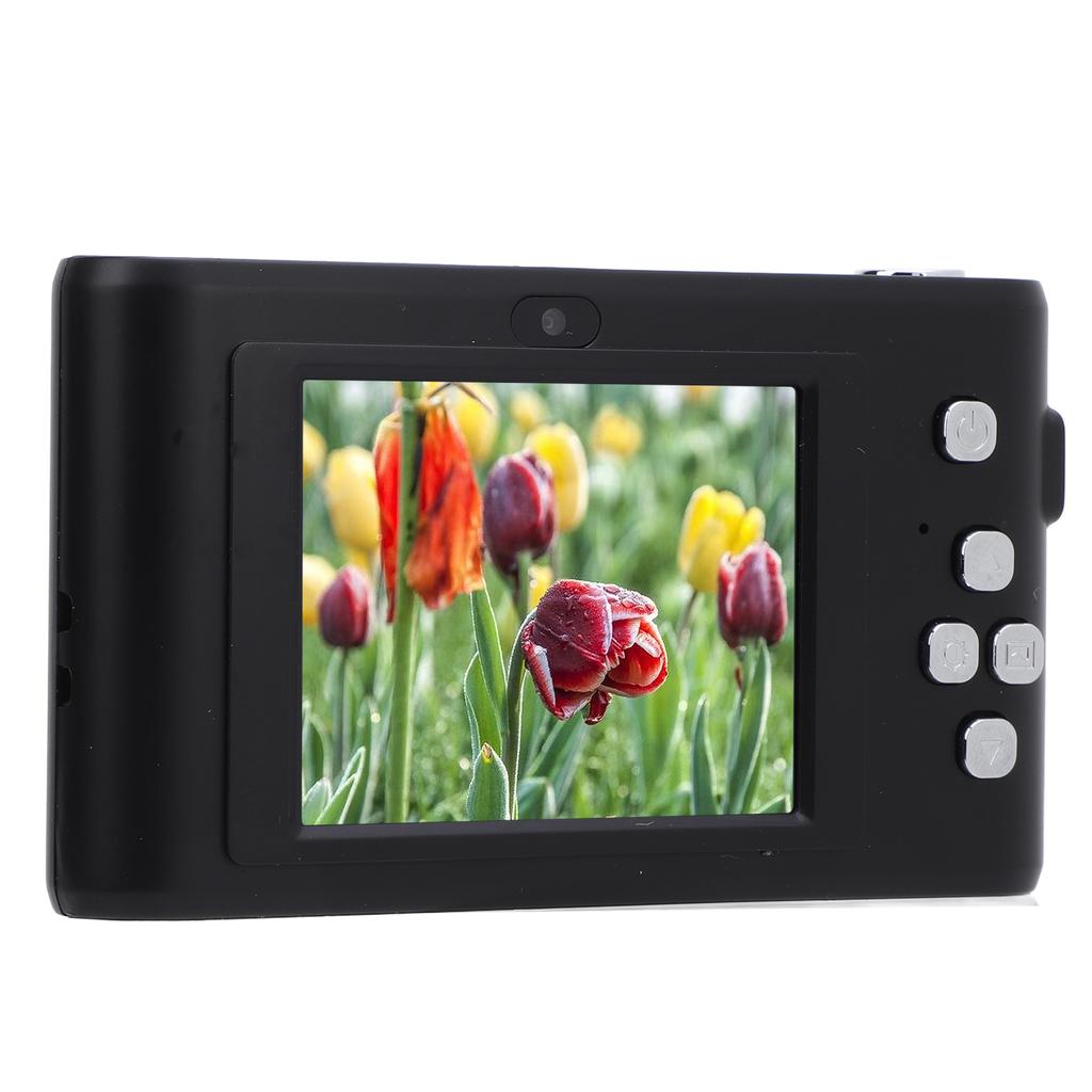 Digital Camera 50MP Dual Lens Self Adaptive Anti Shaking 2.4 Inch Screen Portable Compact Camera for Kids Students Vlog