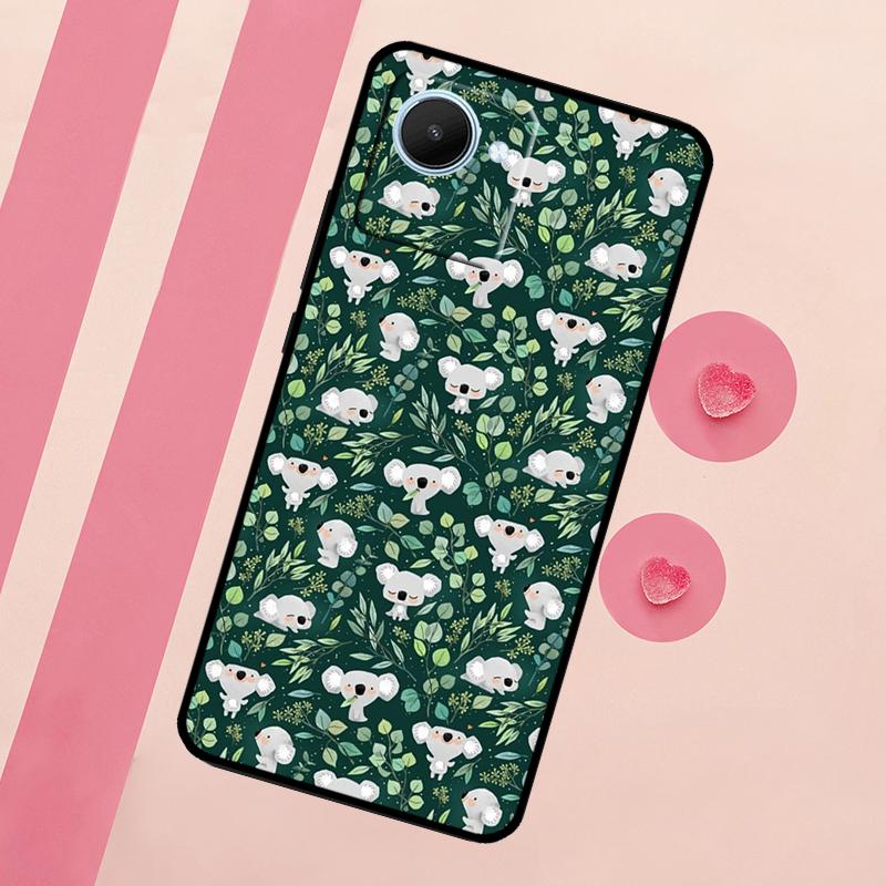 Koala and Eucalyptus Case For Realme C53 C55 C35 C33 C31 C30 C25s C21Y C15 C11 GT Neo 5 3T 2T 9 10 11 Pro Plus